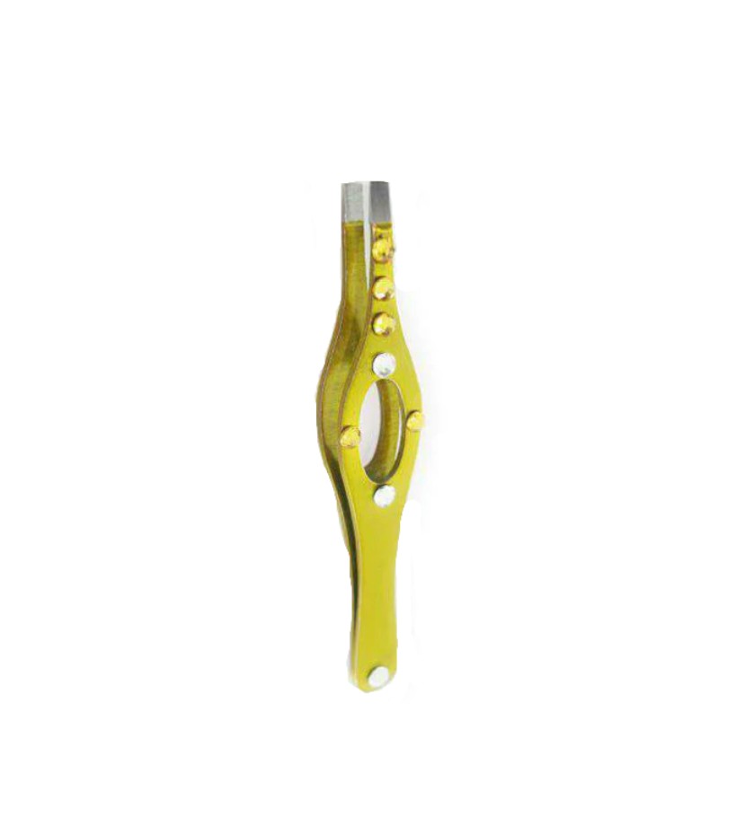 Crystal Straight Tweezers-Yellow