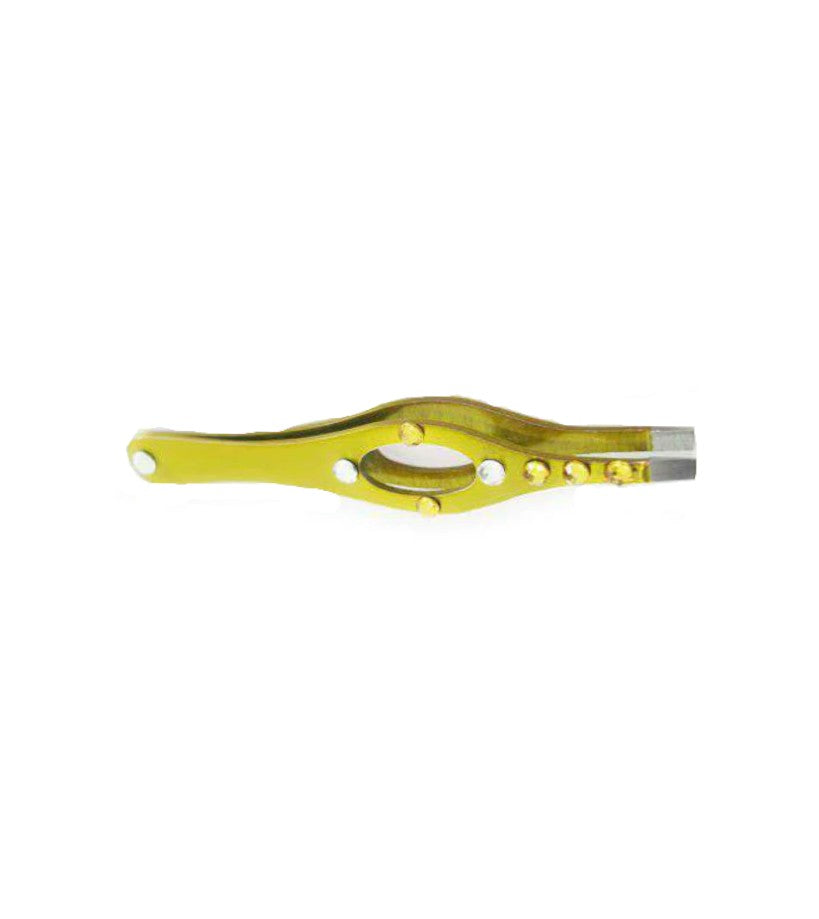 Crystal Straight Tweezers-Yellow