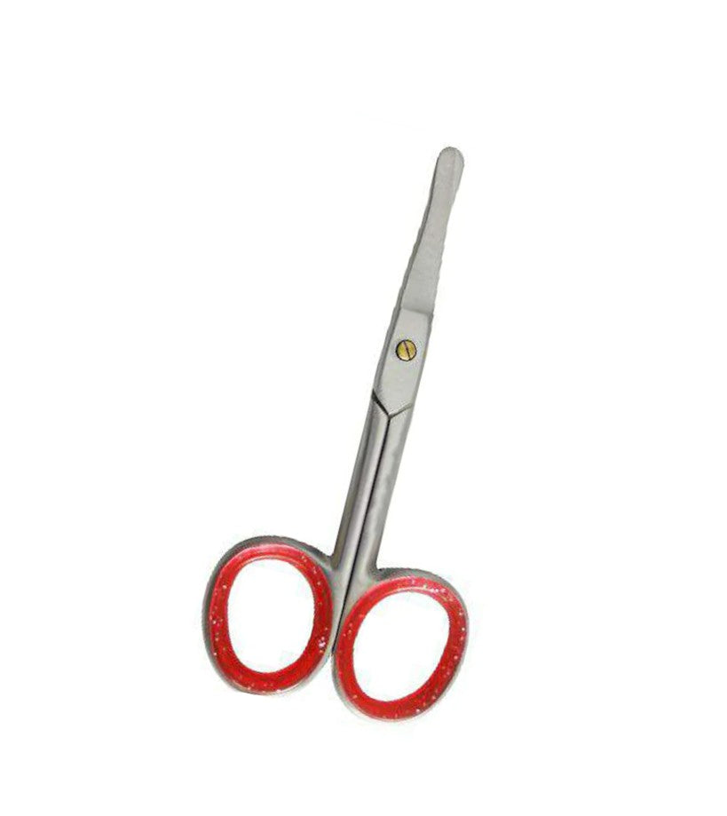 Comfort Grip Nail Scissors-Red Grip