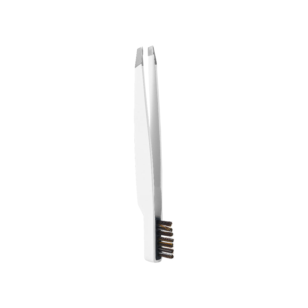 Slant Tip Tweezers with Brush Combo
