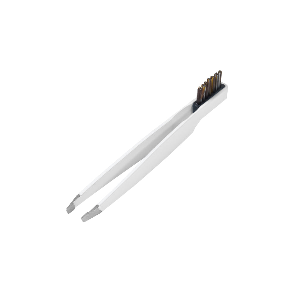 Slant Tip Tweezers with Brush Combo