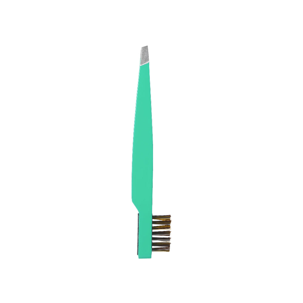 Slant Tip Tweezers with Brush Combo