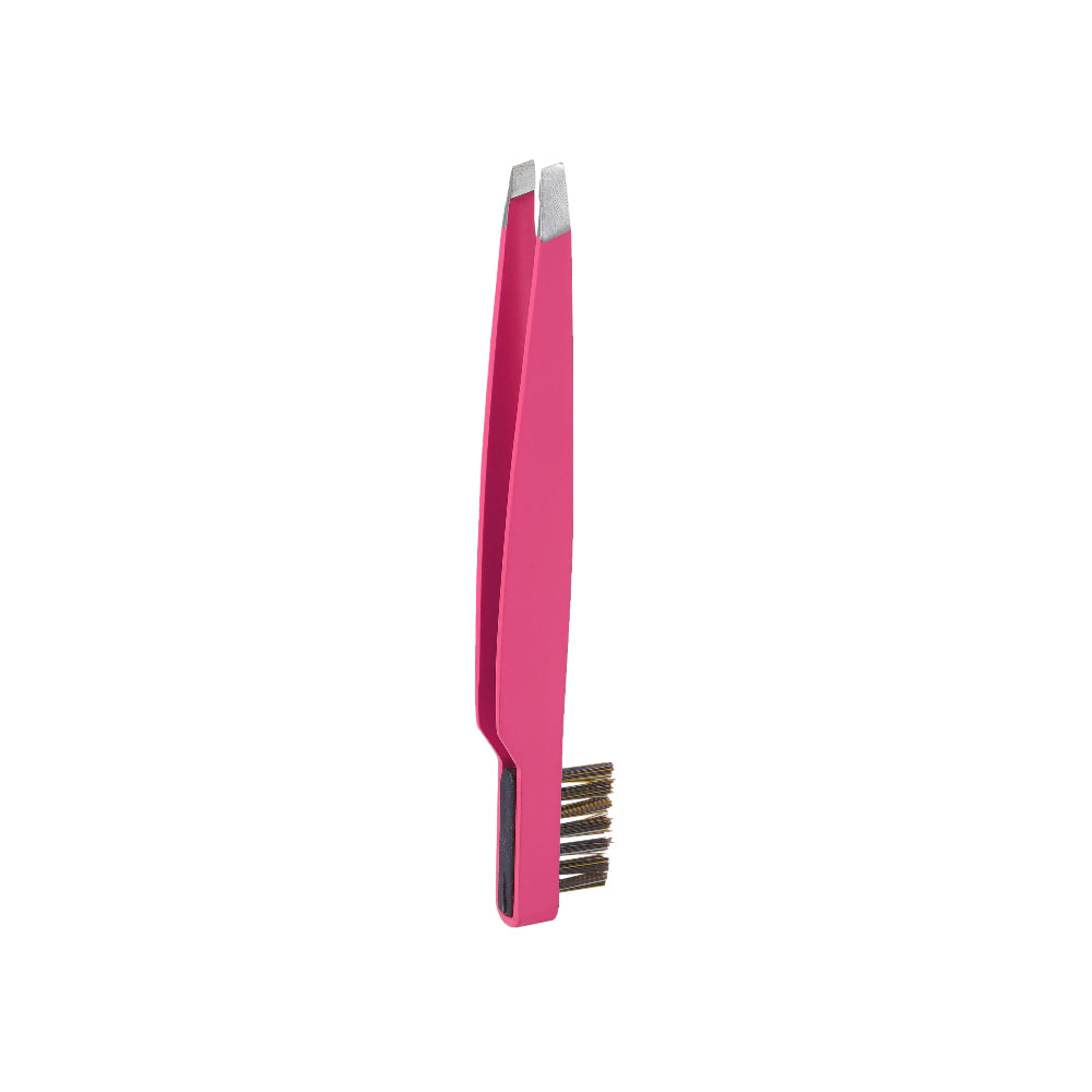 Slant Tip Tweezers with Brush Combo