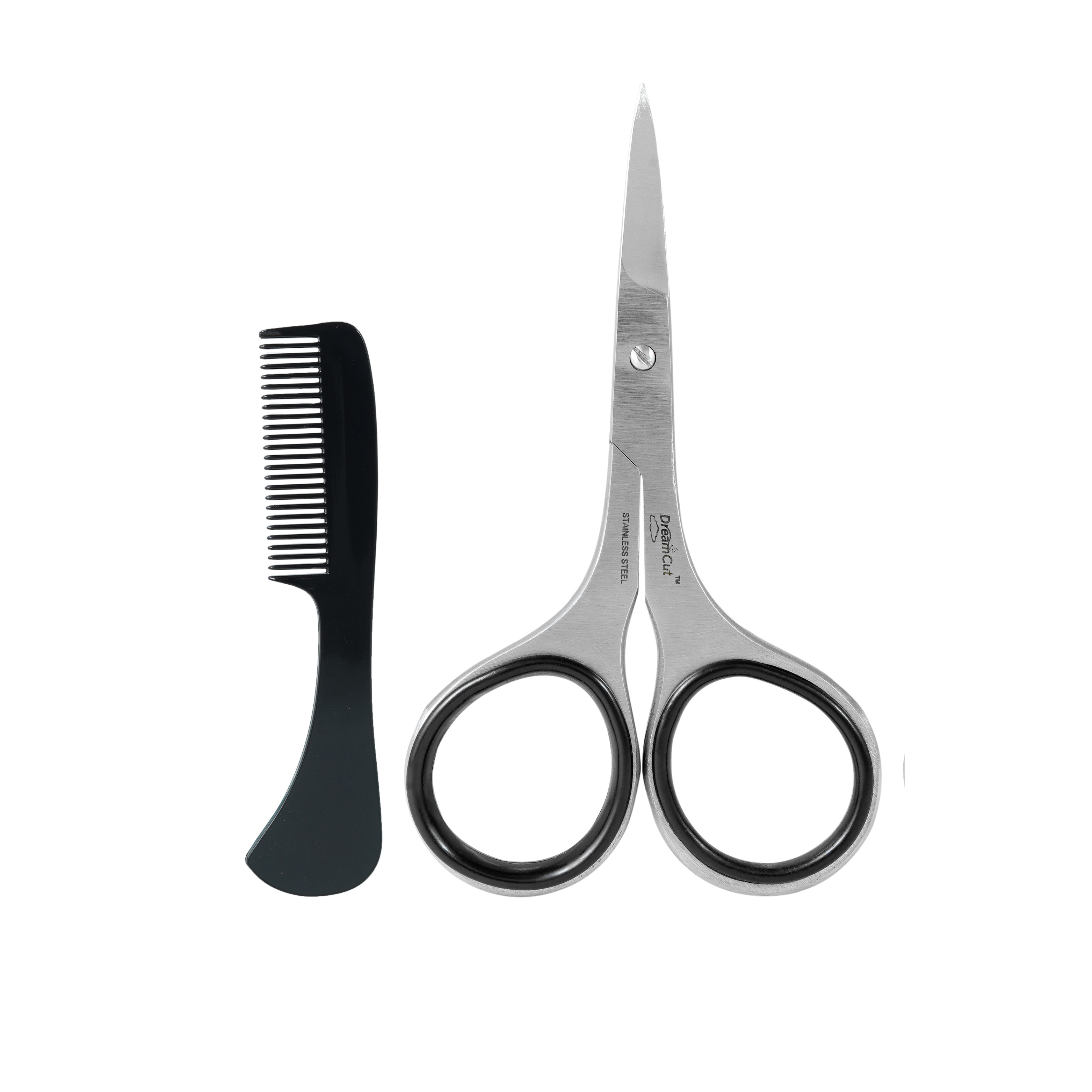Professional Stainless Steel Sharp Beard & Mustache Scissors with Comb