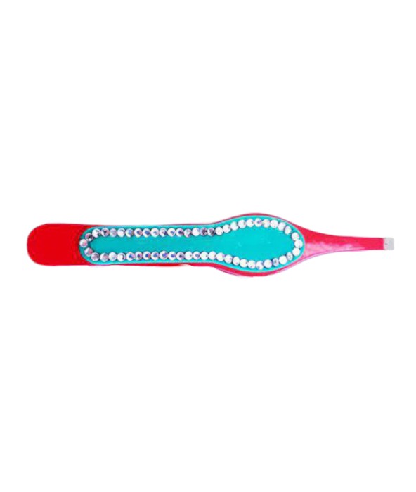 Crystal Slanted Tweezers-Red and Blue