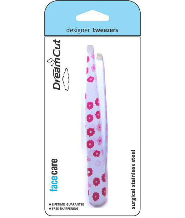 Designer Tweezers-White/Pink Floral