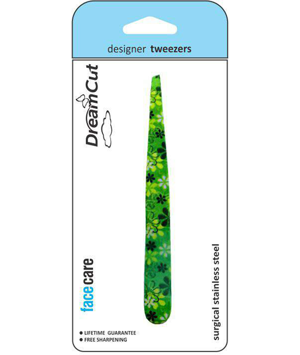 Designer Tweezers-Green Floral
