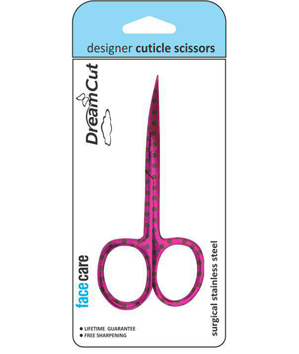 Designer Cuticle Scissors-Pink Polka Dot