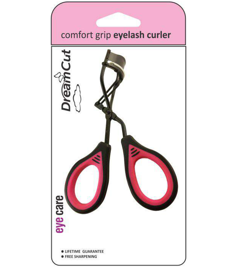 Comfort Grip Eyelash Curler-Black/Red