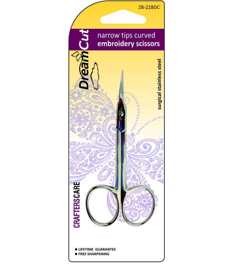 Narrow Tips Curved Embroidery Scissors