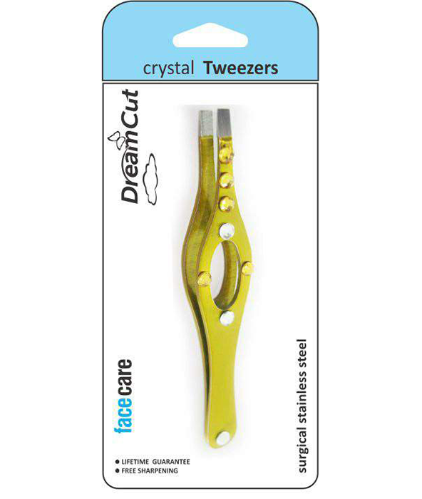 Crystal Straight Tweezers-Yellow